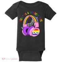 Rockin To A Different Tune Rainbow Autism Awareness Baby Bodysuit thumb 0