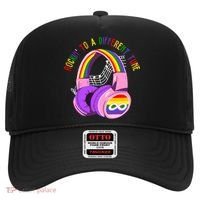 Rockin To A Different Tune Rainbow Autism Awareness Hat thumb 0