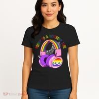 Rockin To A Different Tune Rainbow Autism Awareness Women's T-Shirt thumb 4