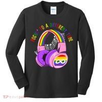 Rockin To A Different Tune Rainbow Autism Awareness Kids Long Sleeve Shirt thumb 0