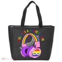 Rockin To A Different Tune Rainbow Autism Awareness Tote Bag thumb 0