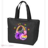 Rockin To A Different Tune Rainbow Autism Awareness Tote Bag thumb 3