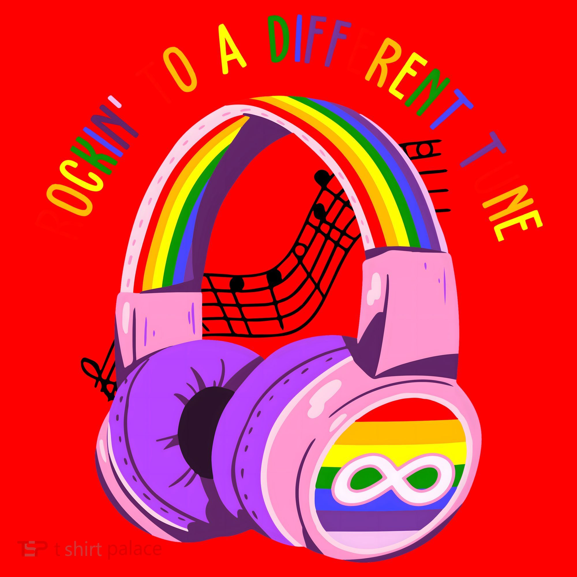 Rockin To A Different Tune Rainbow Autism Awareness Santa Hat