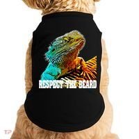 Respect The Beard Funny Bearded Dragon Gift Doggie Tank thumb 0