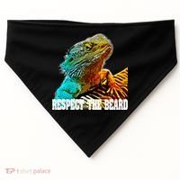 Respect The Beard Funny Bearded Dragon Gift USA-Made Doggie Bandana thumb 0
