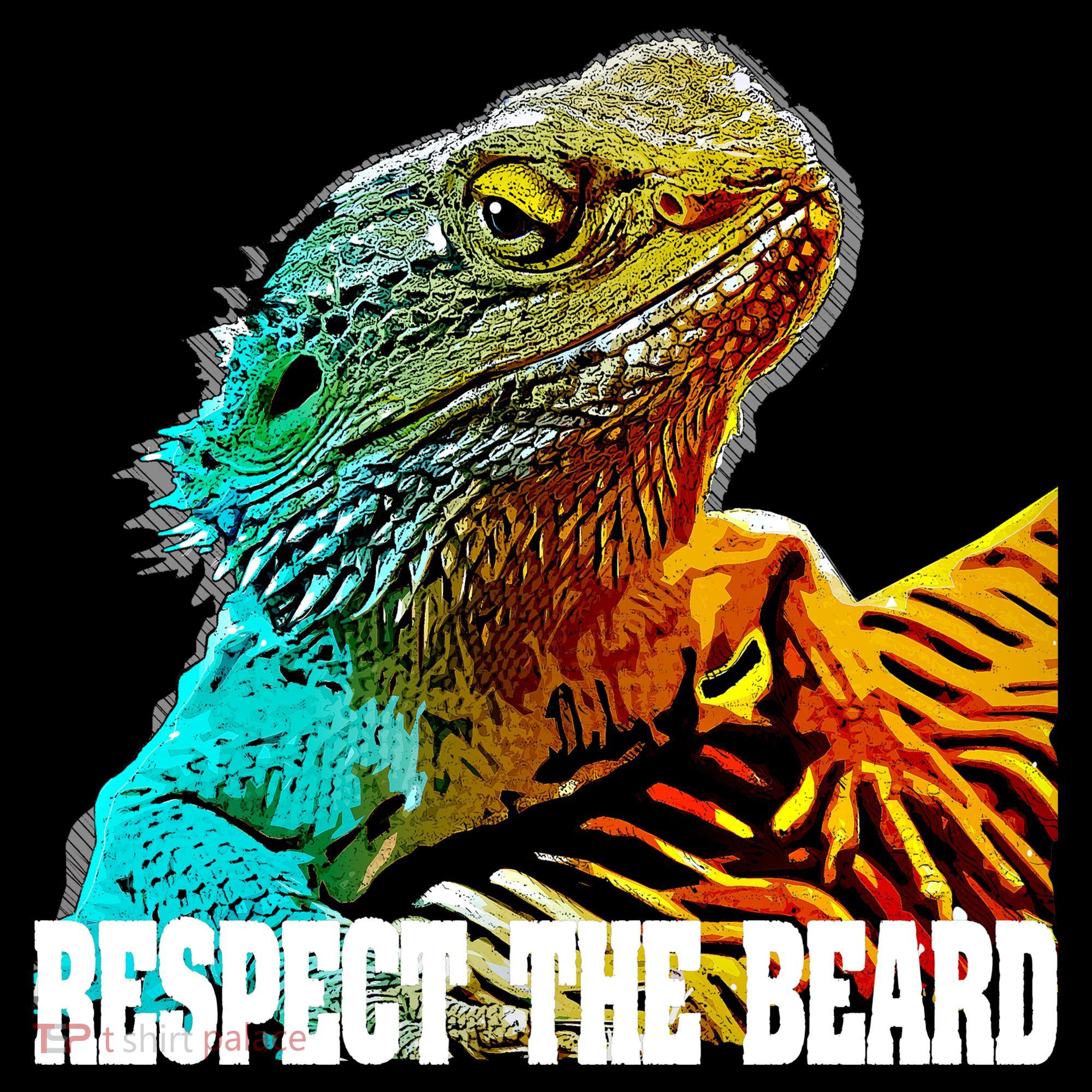 Respect The Beard Funny Bearded Dragon Gift Bucket Hat