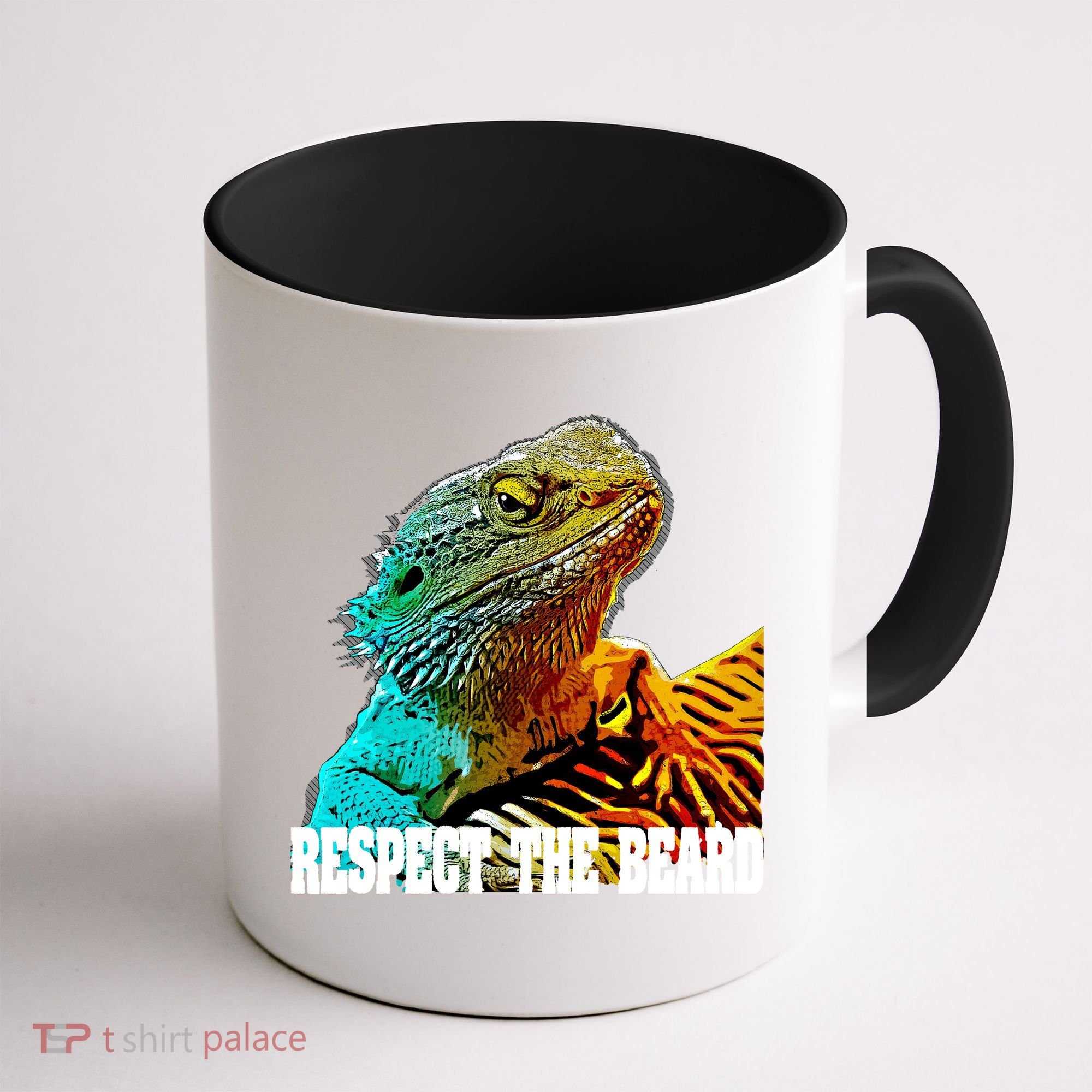 Respect The Beard Funny Bearded Dragon Gift Coffee Mug