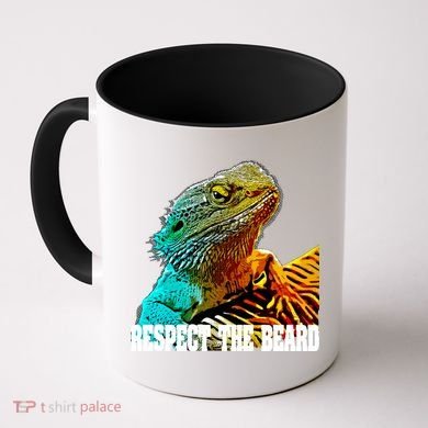 Respect The Beard Funny Bearded Dragon Gift Coffee Mug