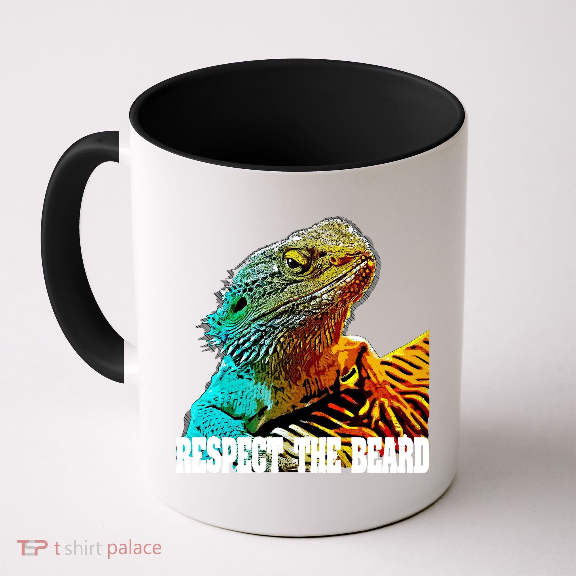 Respect The Beard Funny Bearded Dragon Gift Coffee Mug