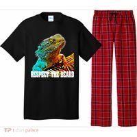 Respect The Beard Funny Bearded Dragon Gift Pajama Set thumb 0