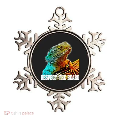 Respect The Beard Funny Bearded Dragon Gift Ornament