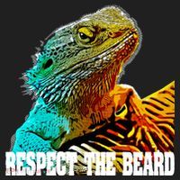 Respect The Beard Funny Bearded Dragon Gift Golf Towel thumb 3