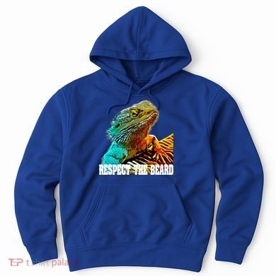 Respect The Beard Funny Bearded Dragon Gift Hoodie