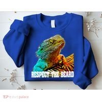 Respect The Beard Funny Bearded Dragon Gift Sweatshirt thumb 2