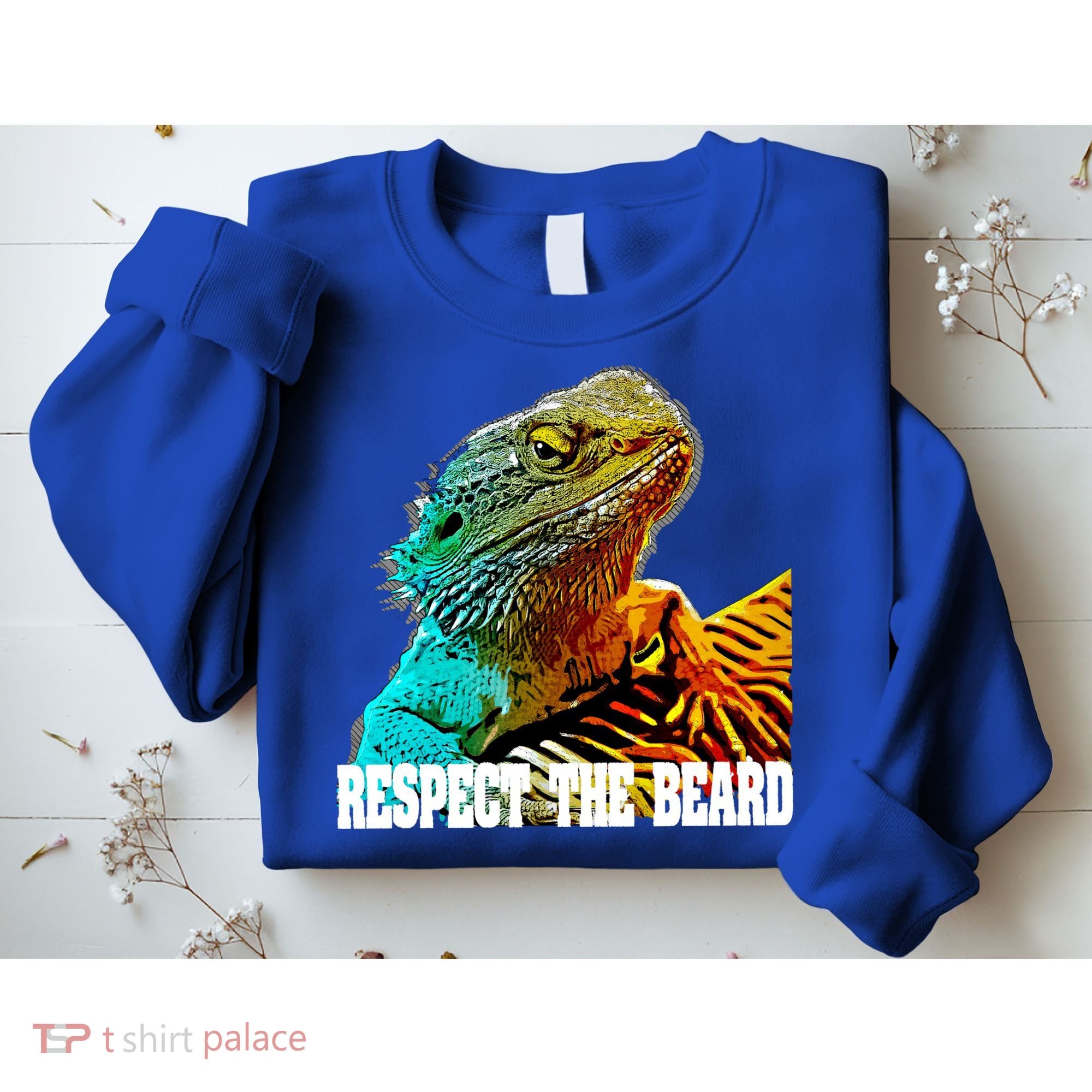 Respect The Beard Funny Bearded Dragon Gift Sweatshirt