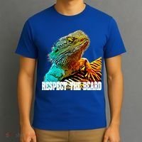 Respect The Beard Funny Bearded Dragon Gift T-Shirt thumb 3