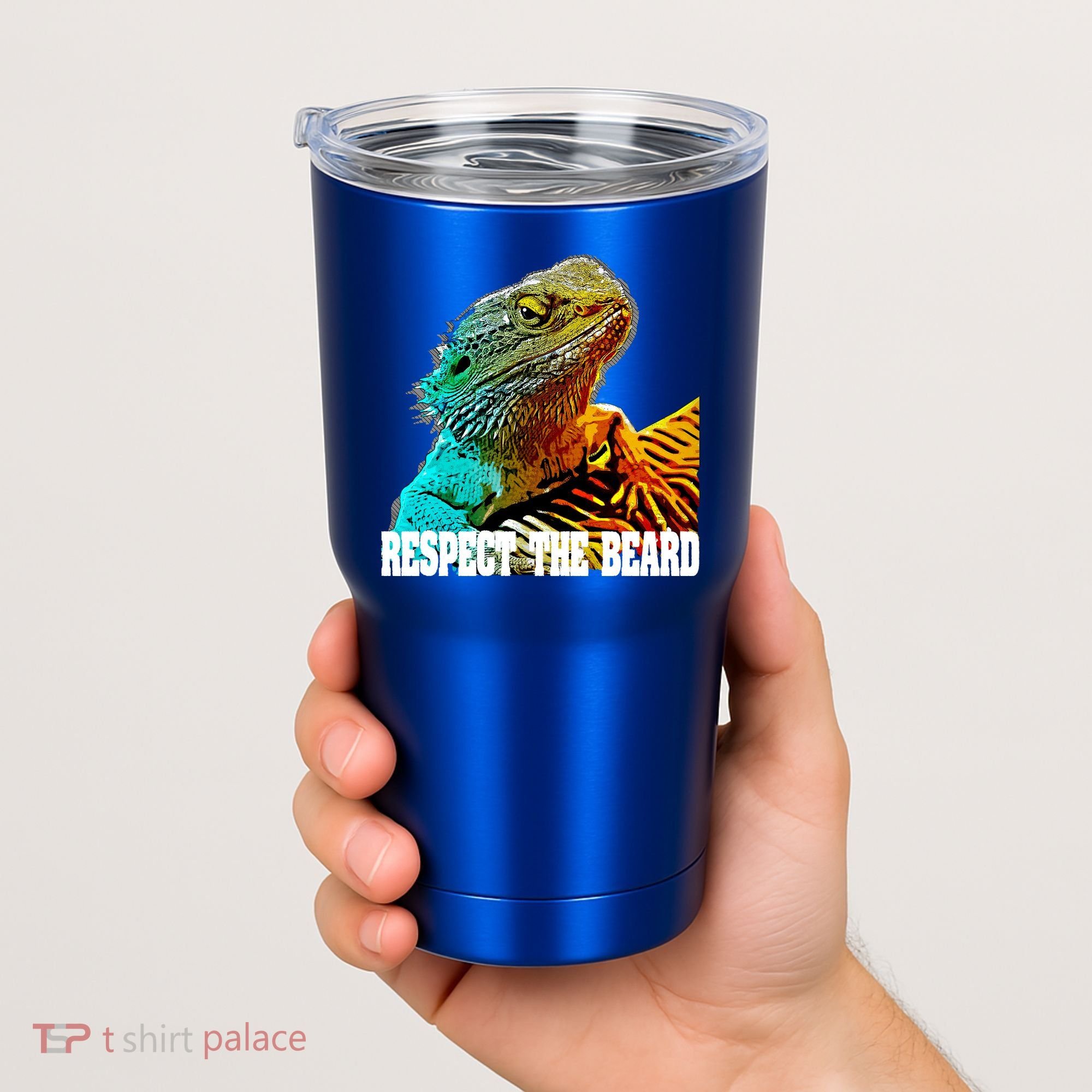 Respect The Beard Funny Bearded Dragon Gift Tumbler
