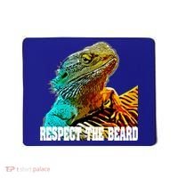 Respect The Beard Funny Bearded Dragon Gift Mousepad thumb 0