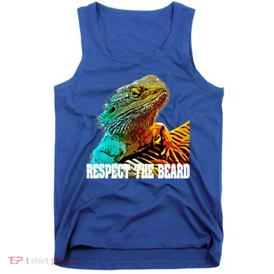 Respect The Beard Funny Bearded Dragon Gift Tank Top