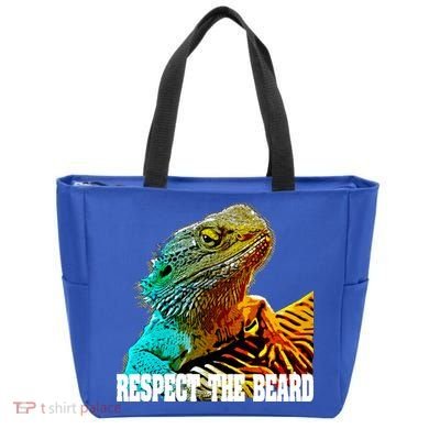 Respect The Beard Funny Bearded Dragon Gift Tote Bag