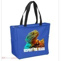 Respect The Beard Funny Bearded Dragon Gift Tote Bag thumb 2