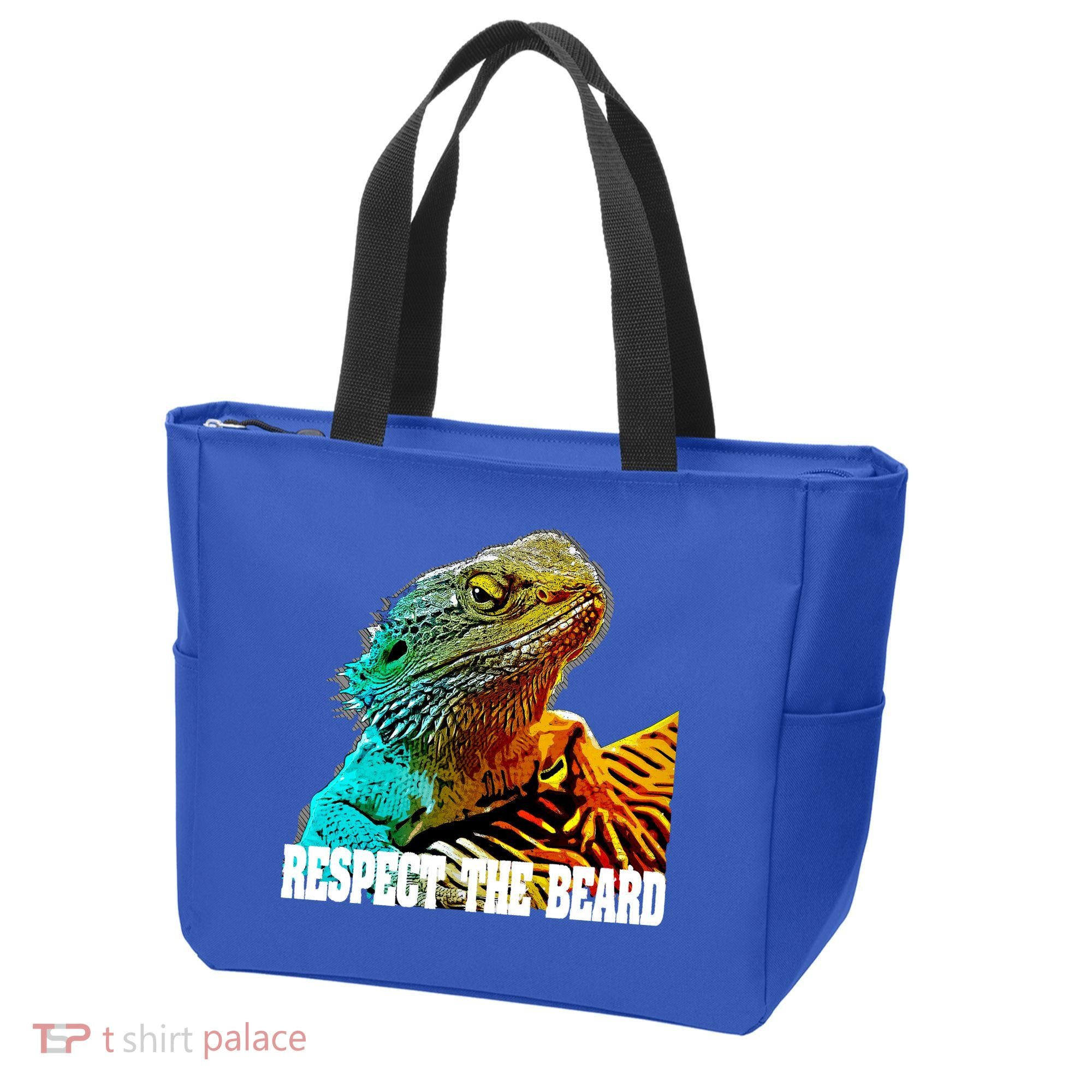Respect The Beard Funny Bearded Dragon Gift Tote Bag