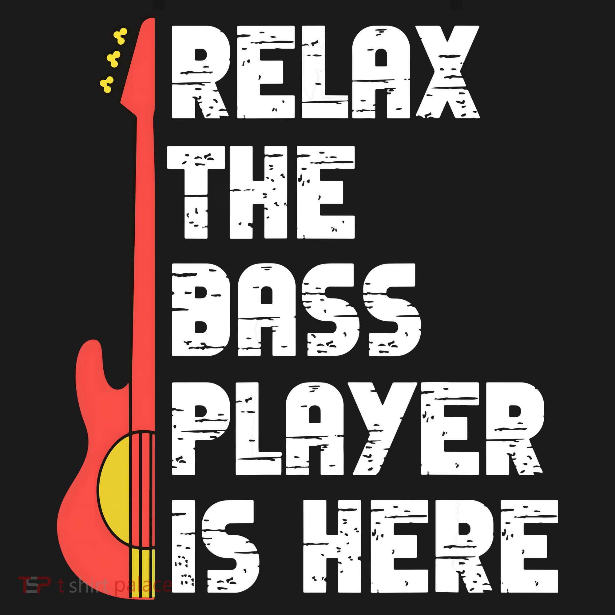 Relax The Bass Player Is Here Funny Music Bassist Guitar Ornament