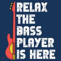 Relax The Bass Player Is Here Funny Music Bassist Guitar Polo thumb 2