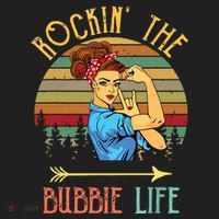 Rockin The Bubbie Life Grandparents Day Gift For Bubbie Women's Sweatshirt thumb 2