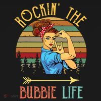 Rockin The Bubbie Life Grandparents Day Gift For Bubbie Women's Hoodie thumb 2