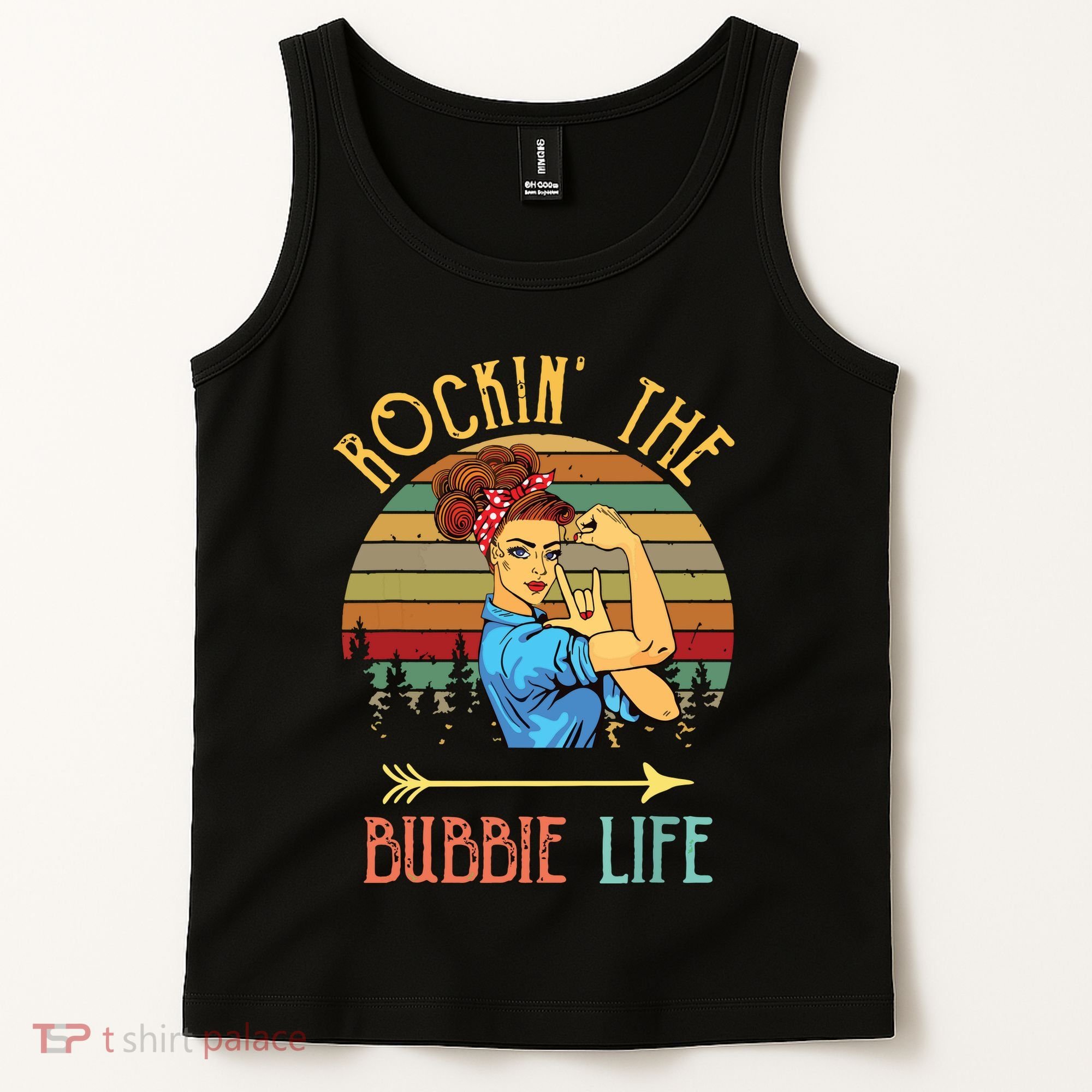 Rockin The Bubbie Life Grandparents Day Gift For Bubbie Tank Top