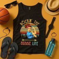Rockin The Bubbie Life Grandparents Day Gift For Bubbie Tank Top thumb 4