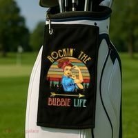 Rockin The Bubbie Life Grandparents Day Gift For Bubbie Golf Towel thumb 2