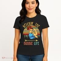 Rockin The Bubbie Life Grandparents Day Gift For Bubbie Women's T-Shirt thumb 4