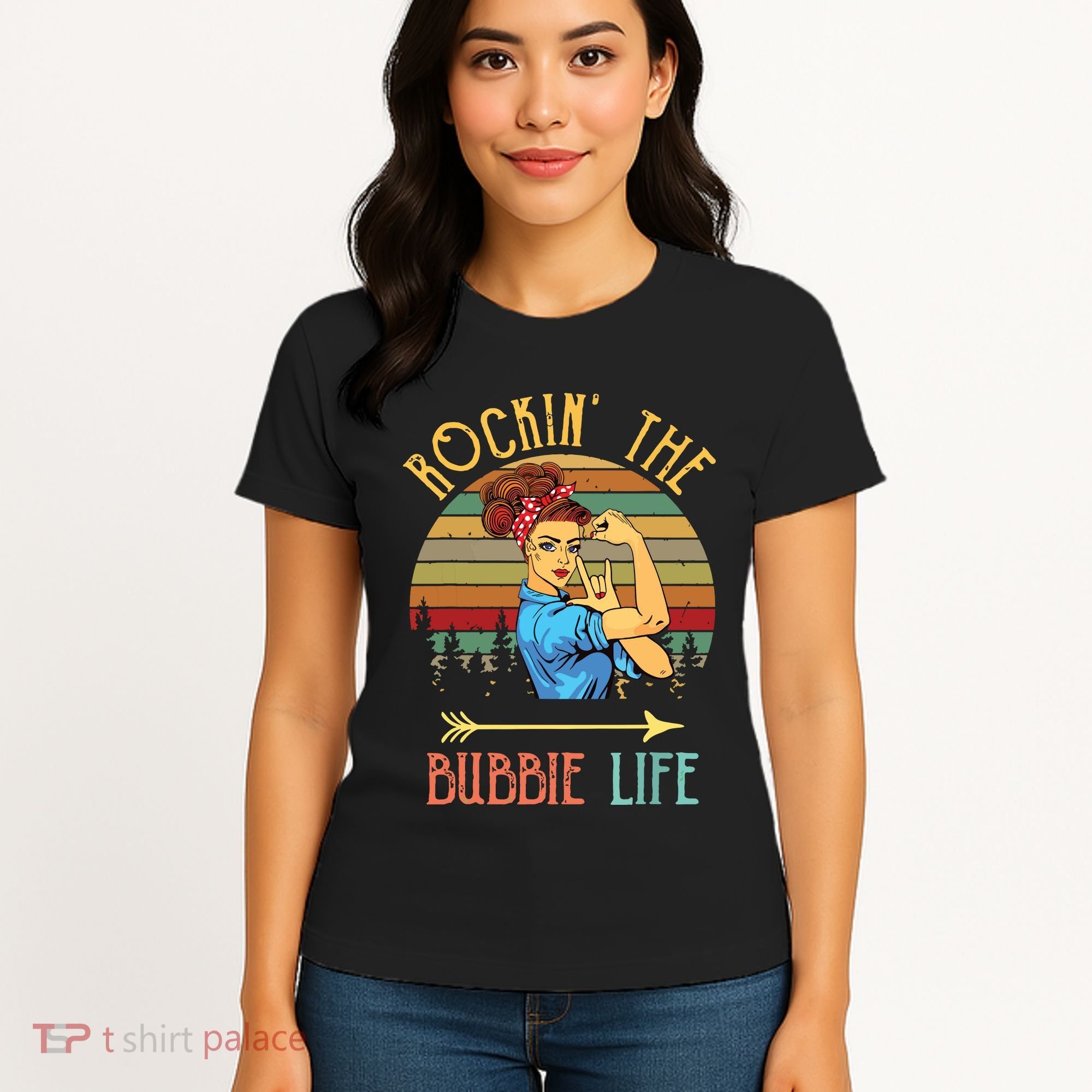 Rockin The Bubbie Life Grandparents Day Gift For Bubbie Women's T-Shirt