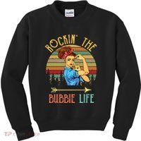 Rockin The Bubbie Life Grandparents Day Gift For Bubbie Kids Sweatshirt thumb 0