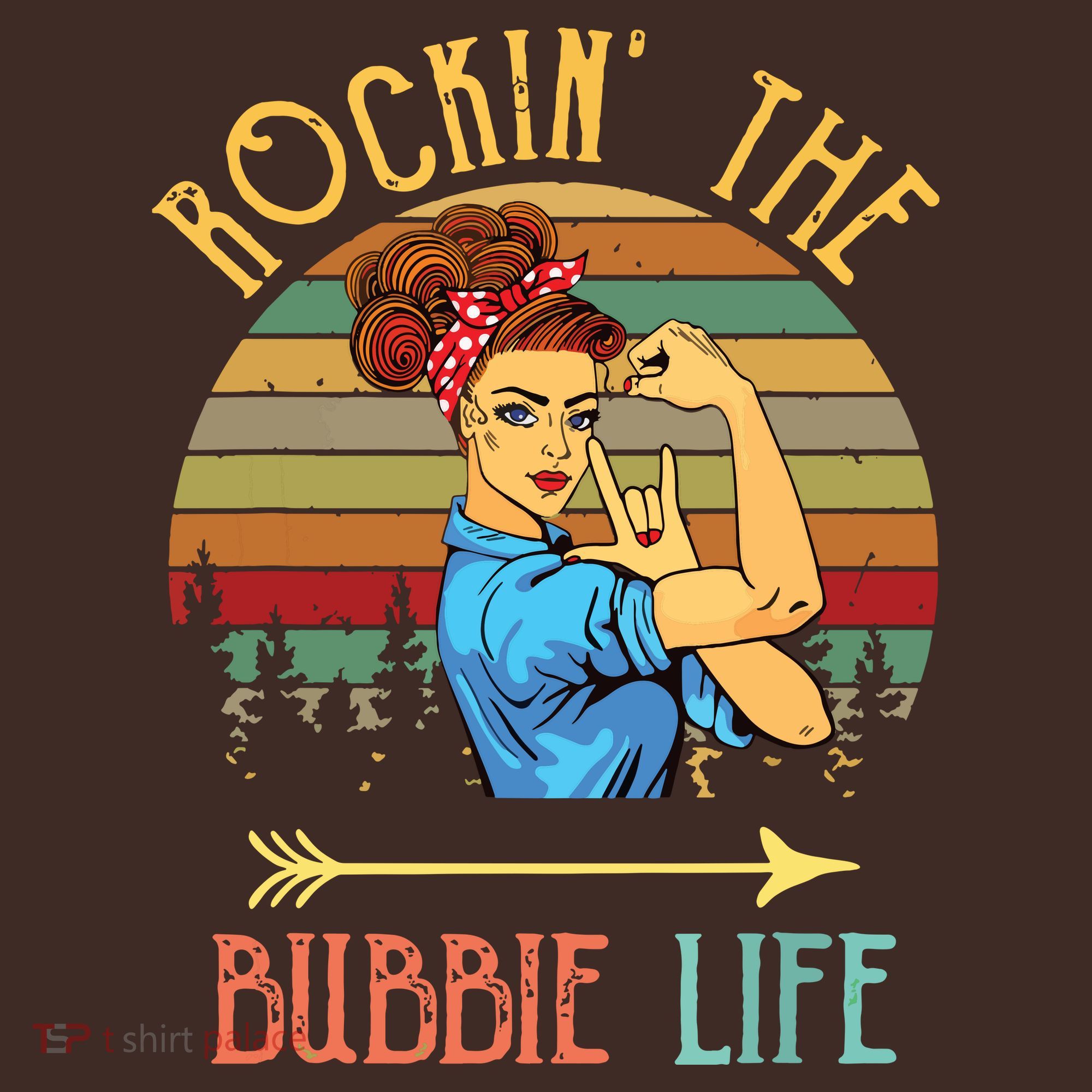 Rockin The Bubbie Life Grandparents Day Gift For Bubbie Apron