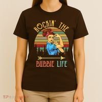 Rockin The Bubbie Life Grandparents Day Gift For Bubbie T-Shirt thumb 4