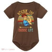 Rockin The Bubbie Life Grandparents Day Gift For Bubbie Baby Bodysuit thumb 0