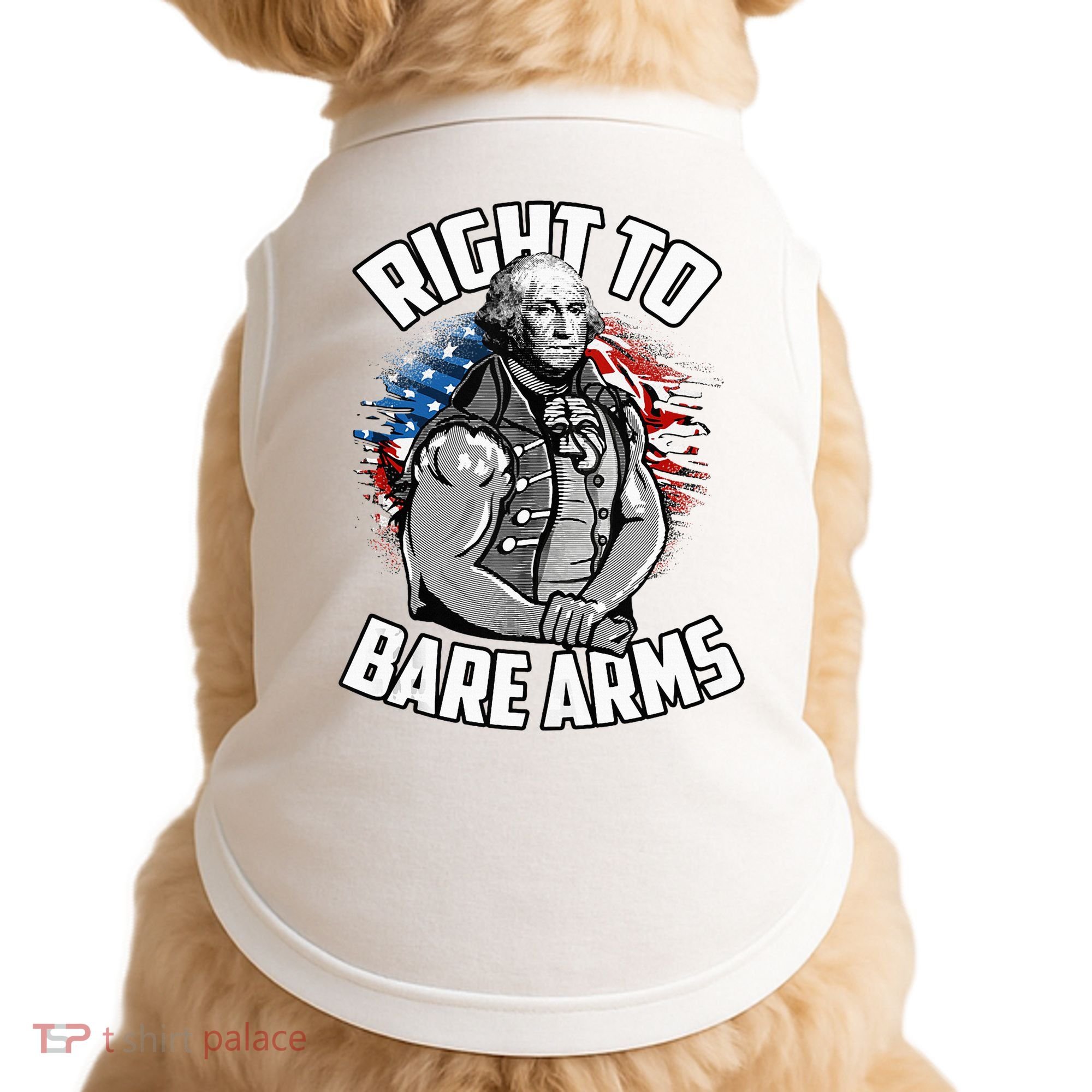 Right To Bare Arms 4th Of July Doggie Tank