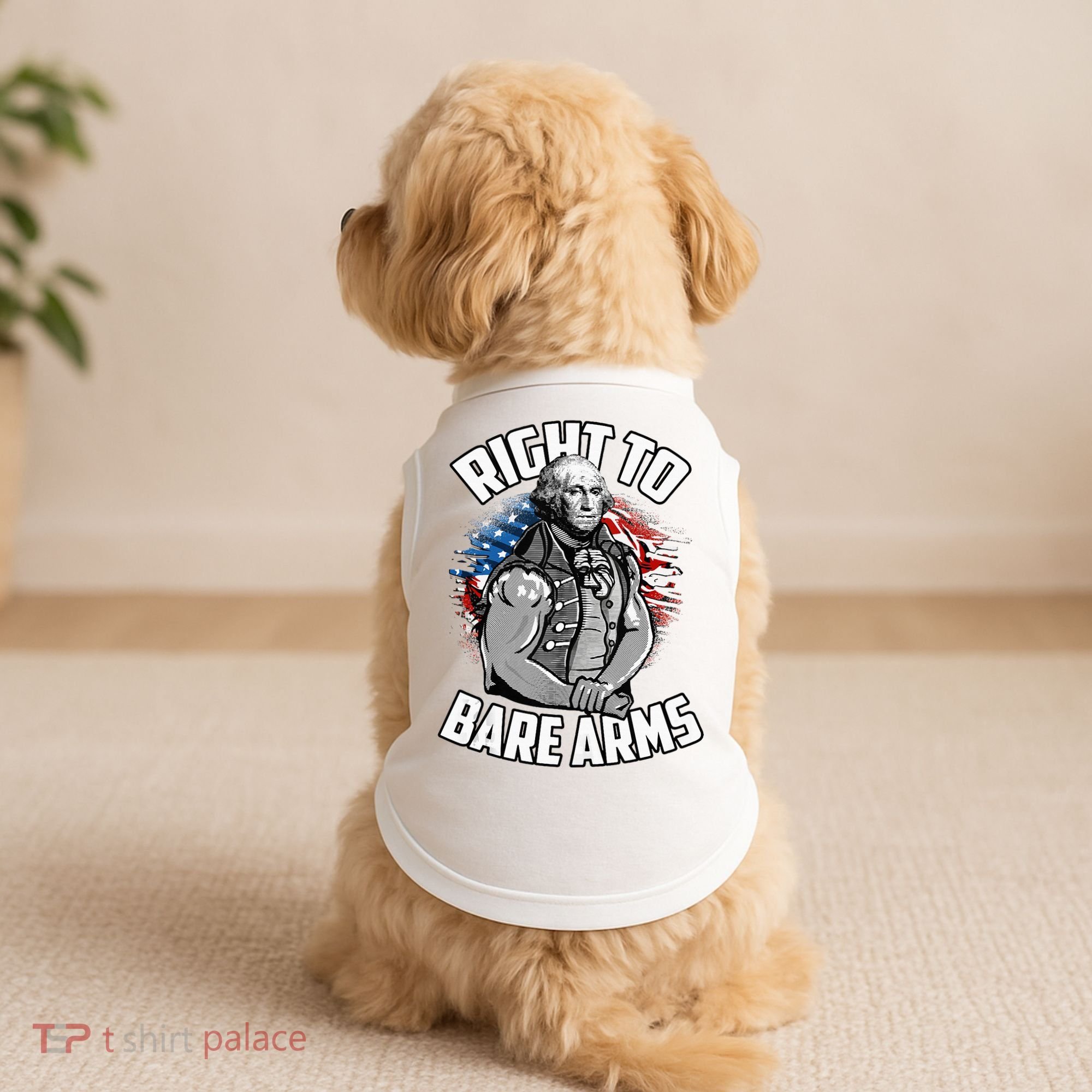 Right To Bare Arms 4th Of July Doggie Tank