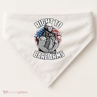 Right To Bare Arms 4th Of July USA-Made Doggie Bandana thumb 0