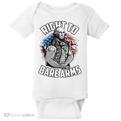 Right To Bare Arms 4th Of July Baby Bodysuit