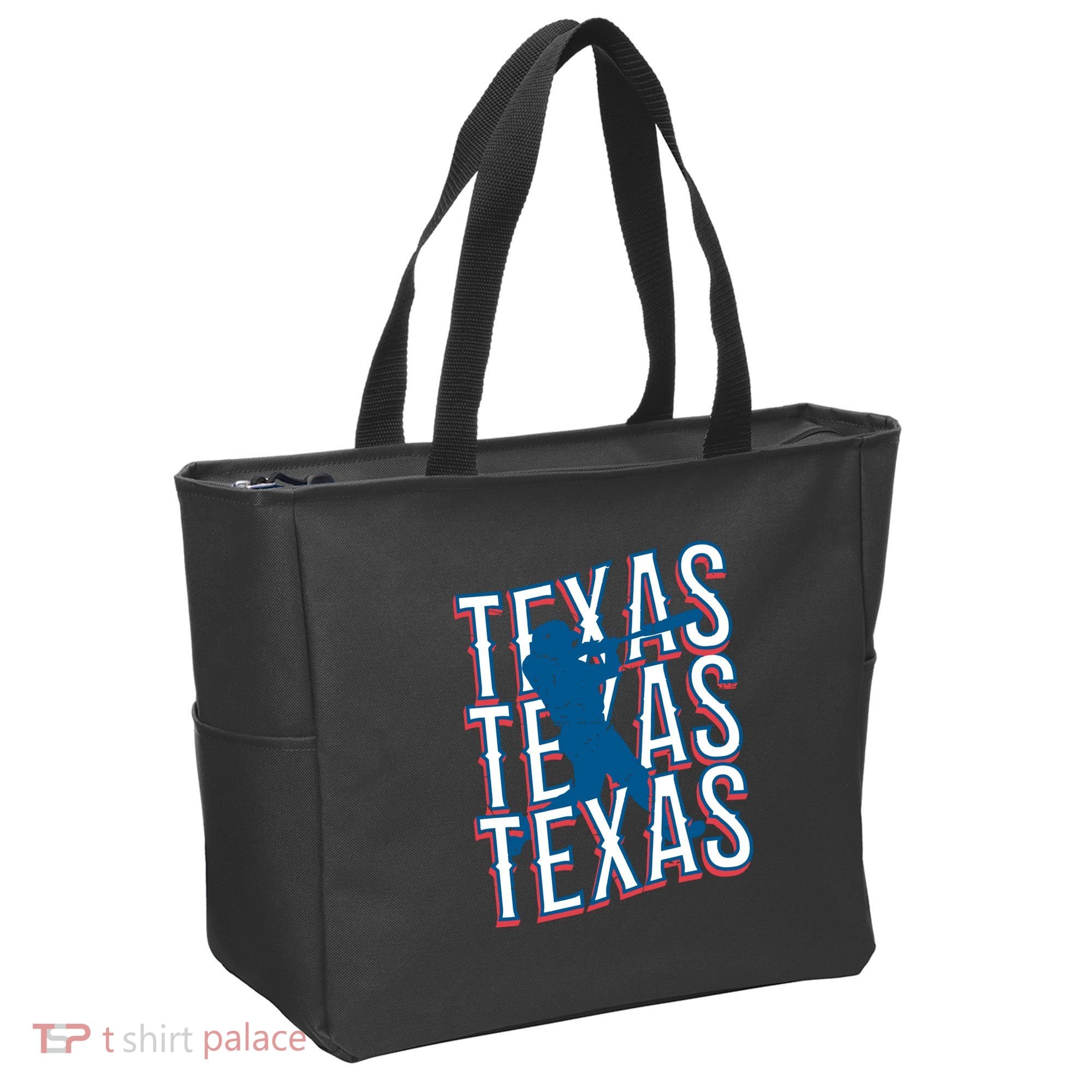 Retro Texas Baseball Tote Bag