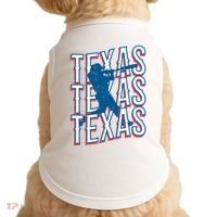 Retro Texas Baseball Doggie Tank thumb 0