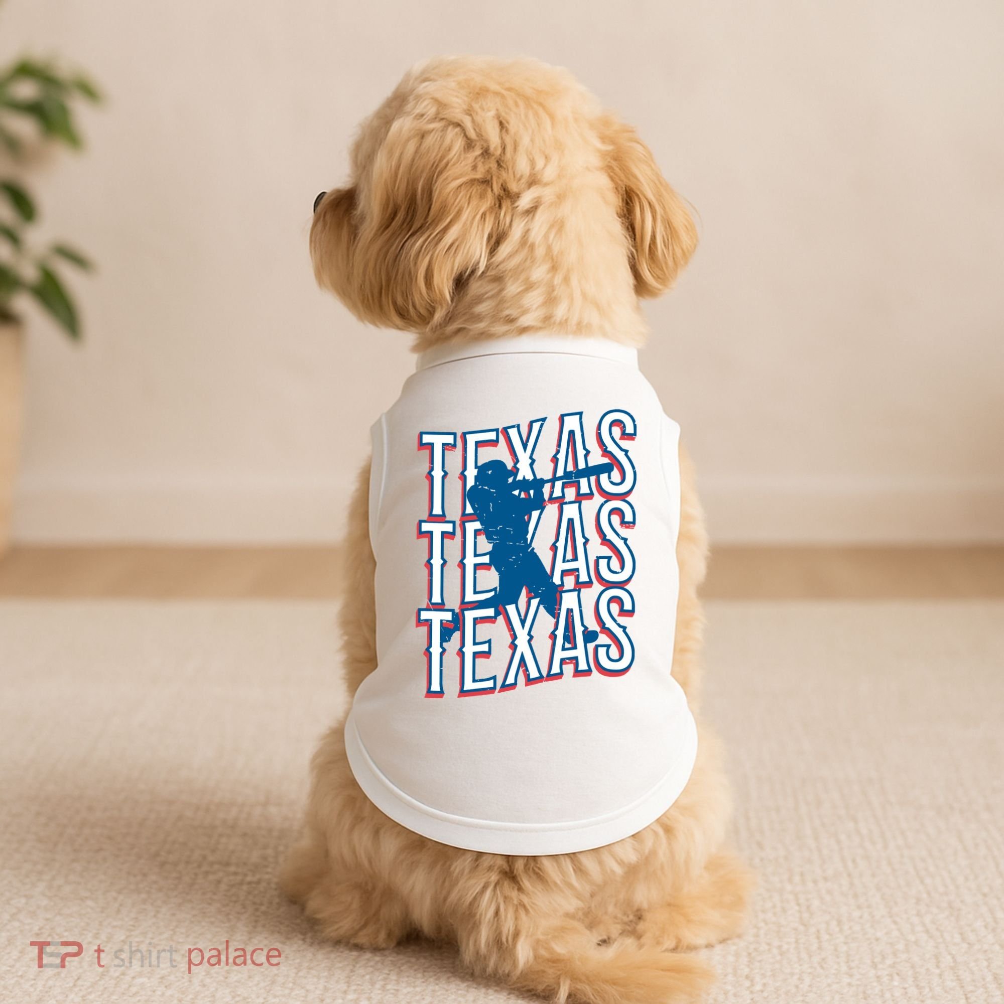 Retro Texas Baseball Doggie Tank