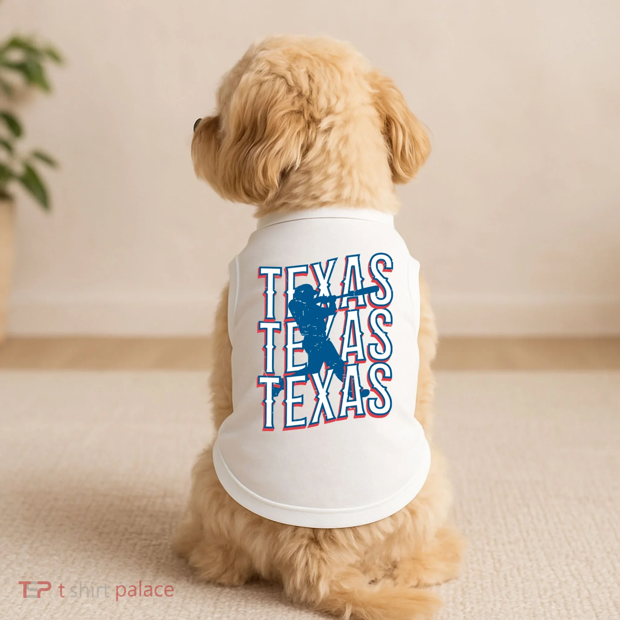 Retro Texas Baseball Doggie Tank
