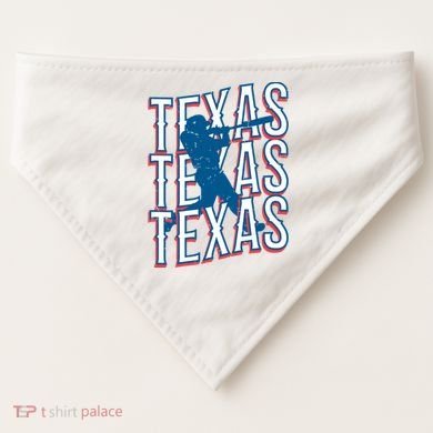 Retro Texas Baseball USA-Made Doggie Bandana