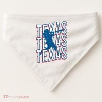 Retro Texas Baseball USA-Made Doggie Bandana thumb 0