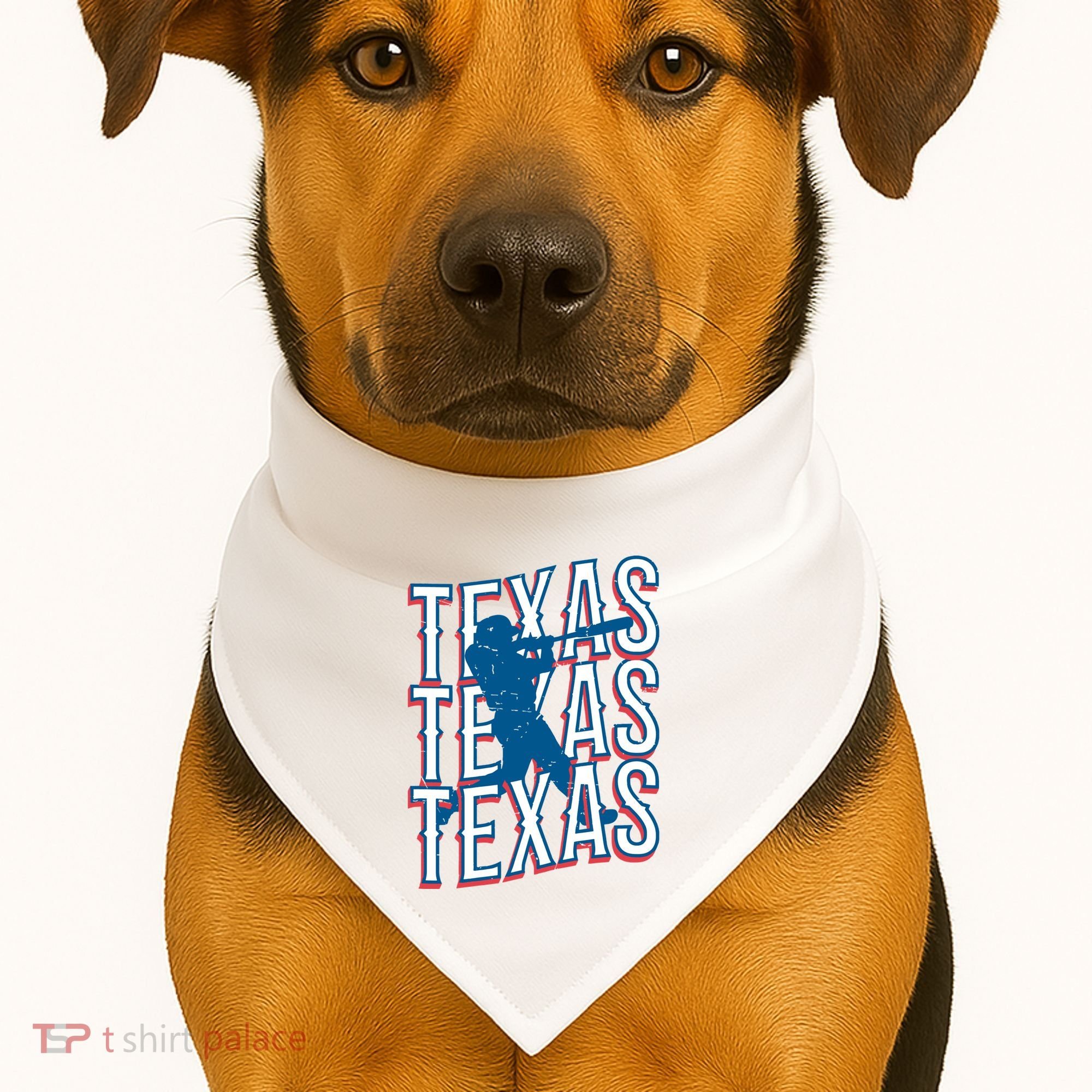 Retro Texas Baseball USA-Made Doggie Bandana